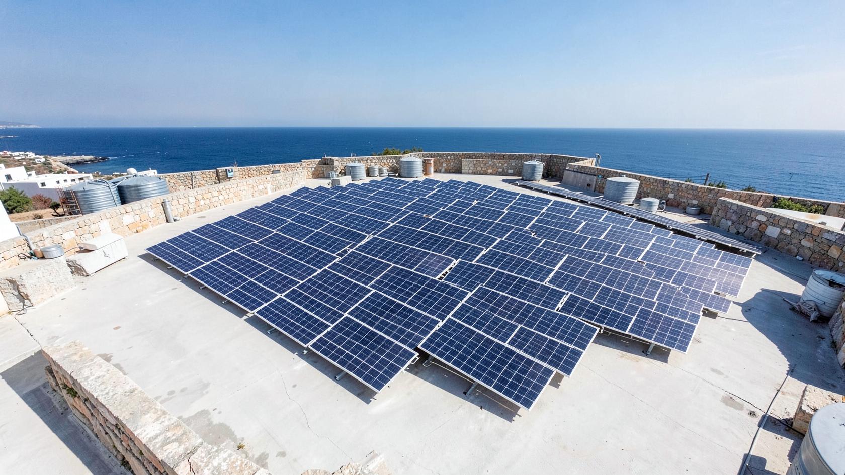 Solar panel array in Malta